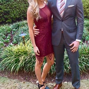 Wedding guest dress- lacy, sexy v-neck